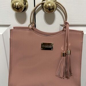 Bebe Blush Tote with Gold Accents